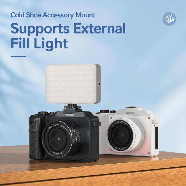 Videocamera digitale 8K con zoom 18x per vlogging, Wi-Fi, doppia lente, 80 MP con autofocus, ideale per adolescenti e studenti.