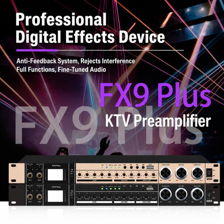 FX9plus Preamplificatore digitale per karaoke con Bluetooth e USB