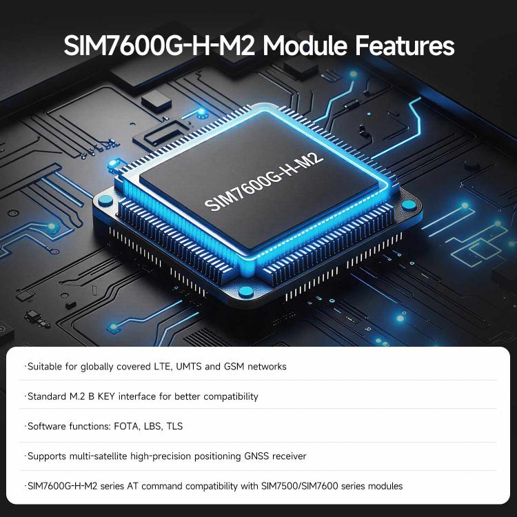 Modulo cellulare 4G LTE SIM7600G-H-M2 con doppie antenne