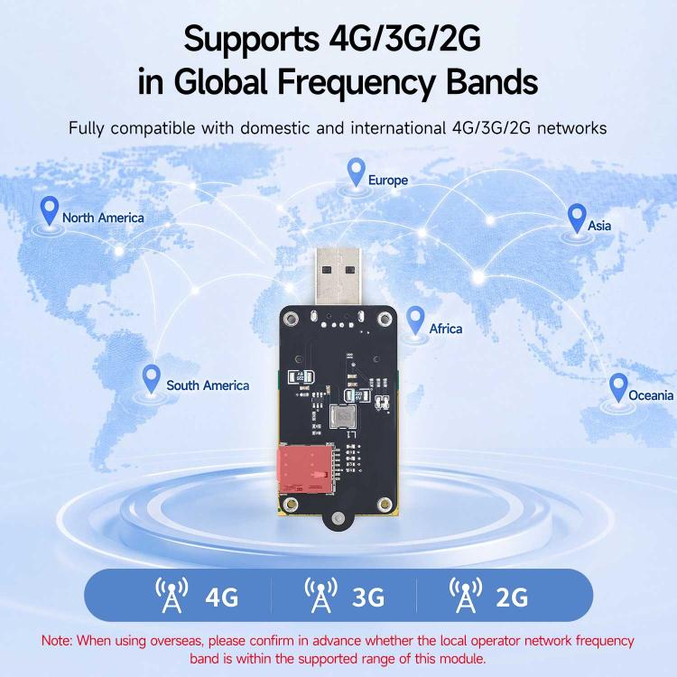 Modulo cellulare 4G LTE SIM7600G-H-M2 con doppie antenne