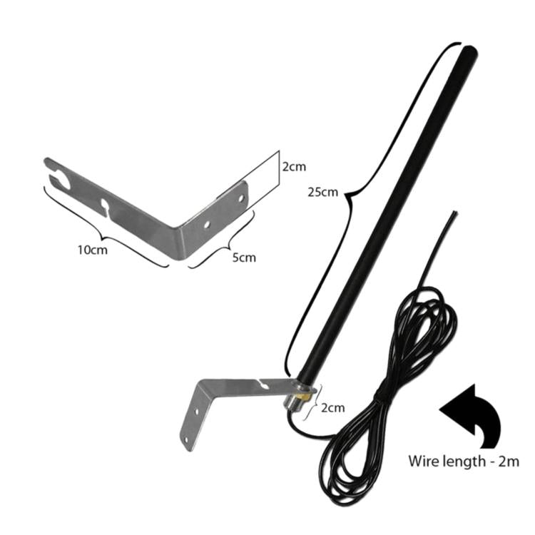 Antenna esterna da 433 MHz per telecomandi per porte da garage, 433MHz Length 2m, 433MHz Length 3m
