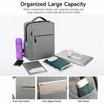 Zaino da viaggio REMOID, resistente all'acqua, per laptop, con porta di ricarica USB e cinghia per il fissaggio al bagaglio.