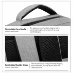 Zaino da viaggio REMOID, resistente all'acqua, per laptop, con porta di ricarica USB e cinghia per il fissaggio al bagaglio.