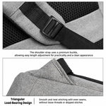 Zaino da viaggio REMOID, resistente all'acqua, per laptop, con porta di ricarica USB e cinghia per il fissaggio al bagaglio.