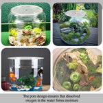 Coperchio rotondo per acquario in acrilico trasparente da 7,47 pollici, con foro centrale per l'alimentazione e pori di ventilazione., YX258