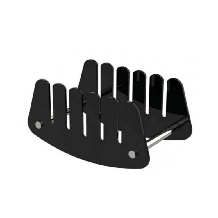 Organizzatore da scrivania in acrilico con scomparti multipli, portadocumenti e smistatore per posta, ideale per ufficio e casa., YX254 Black, YX254 Clear