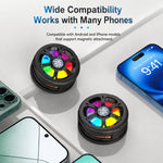 Ricarica wireless Q6 15W con dissipatore magnetico e raffreddamento RGB
