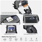 Zaino per laptop REMOID da 17 pollici, resistente all'acqua, ideale per viaggi e lavoro, con porta USB.