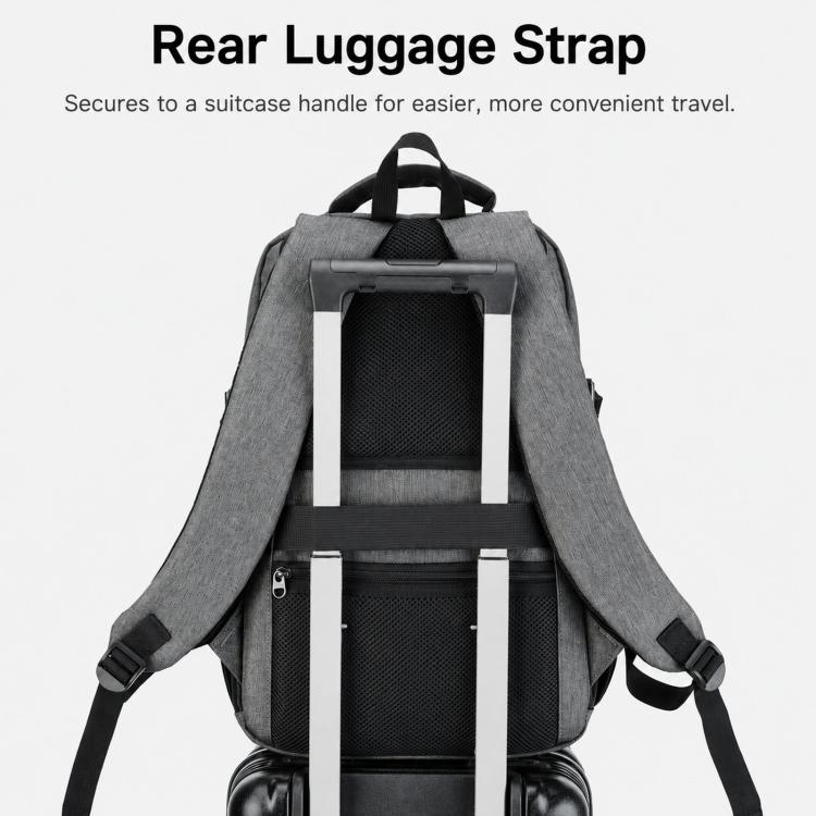Zaino per laptop REMOID da 17 pollici, resistente all'acqua, ideale per viaggi e lavoro, con porta USB.