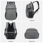 Zaino per laptop REMOID da 17 pollici, resistente all'acqua, ideale per viaggi e lavoro, con porta USB.
