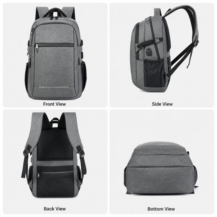Zaino per laptop REMOID da 17 pollici, resistente all'acqua, ideale per viaggi e lavoro, con porta USB.