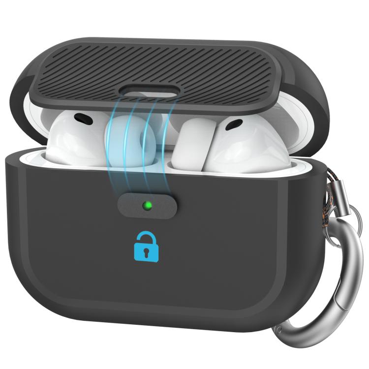 Custodia in silicone AhaStyle JY26 con chiusura di sicurezza e moschettone., For AiPods  Pro 3