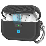 Custodia in silicone AhaStyle JY26 con chiusura di sicurezza e moschettone., For AiPods  Pro 3