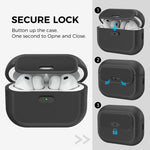 Custodia in silicone AhaStyle JY26 con chiusura di sicurezza e moschettone., For AiPods  Pro 3