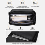 Zaino per laptop REMOID resistente all'acqua con cinghia per bagagli, 22 litri, sottile, ideale per viaggi e gite giornaliere.