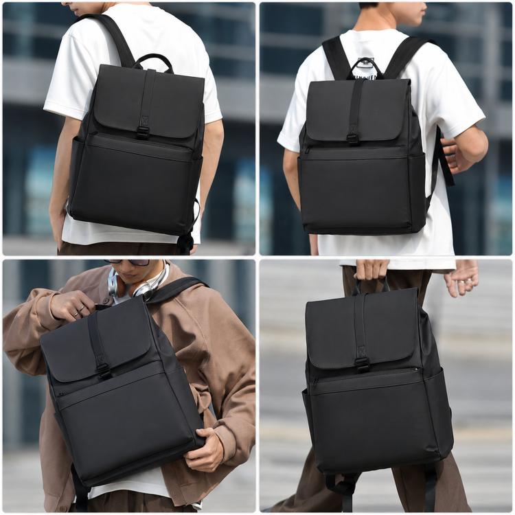 Zaino per laptop REMOID resistente all'acqua con cinghia per bagagli, 22 litri, sottile, ideale per viaggi e gite giornaliere.