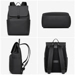 Zaino per laptop REMOID resistente all'acqua con cinghia per bagagli, 22 litri, sottile, ideale per viaggi e gite giornaliere.