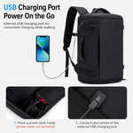 Zaino da viaggio REMOID per laptop con scomparto per scarpe e porta di ricarica USB.