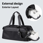 REMOID T19 Borsa sportiva da palestra, resistente all'acqua, ideale per i viaggi e dotata di scomparto per le scarpe.