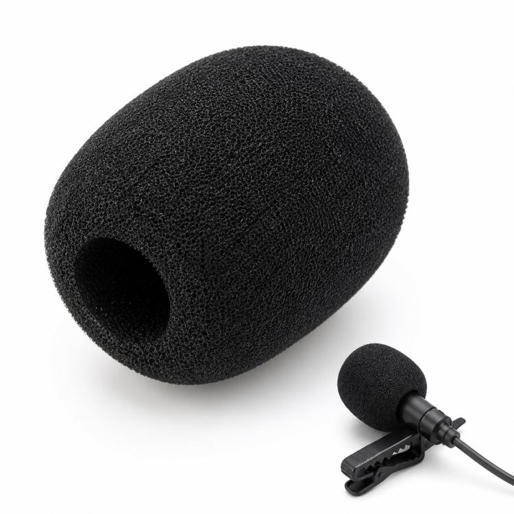 Copertura in schiuma per microfono, microfono universale a clip, microfono lavalier, antivento in spugna, filtro anti-pop., 25x20x6mm, 30x23x8mm, 31x25x10mm, 36x23x12mm, 45x35x15mm