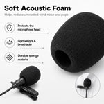 Copertura in schiuma per microfono, microfono universale a clip, microfono lavalier, antivento in spugna, filtro anti-pop., 25x20x6mm, 30x23x8mm, 31x25x10mm, 36x23x12mm, 45x35x15mm