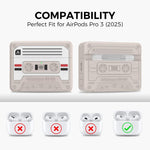 Custodia retrò in silicone AhaStyle JY29 con moschettone, For AiPods Pro 3
