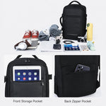 Zaino da viaggio REMOID M007 per laptop, resistente all'acqua, ideale per lavoro e come bagaglio a mano, con porta USB.