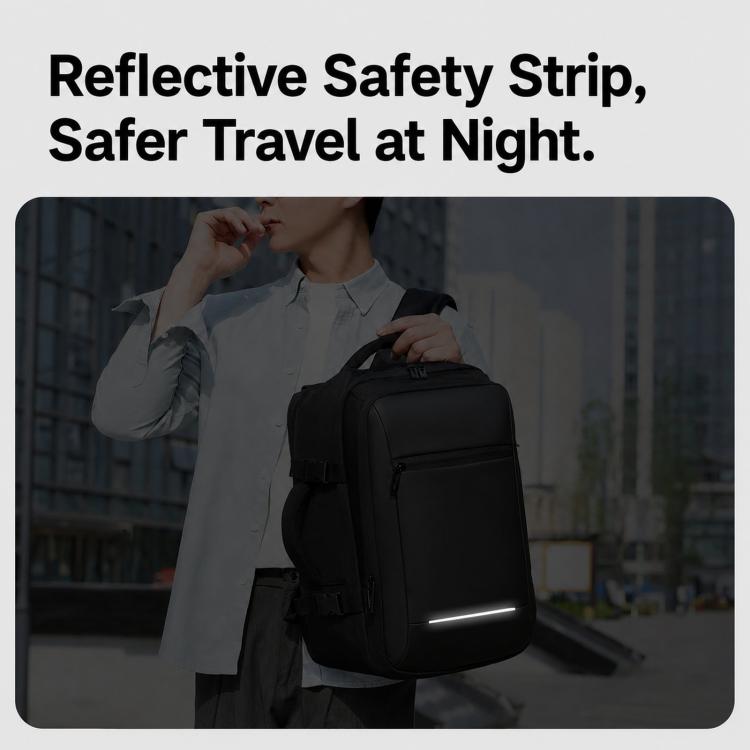 Zaino da viaggio REMOID M007 per laptop, resistente all'acqua, ideale per lavoro e come bagaglio a mano, con porta USB.