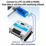 Regolatore di carica solare MPPT 12/24V universale con protocollo di comunicazione RS485, interfaccia TTL e standard MODBUS, compatibile con 12/24V., SUNCON-DJ2410, SUNCON-DJ2420, SUNCON-DJ2430, SUNCON-DJ2440, SUNCON-DJ2460