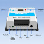 Regolatore di carica solare MPPT 12/24V universale con protocollo di comunicazione RS485, interfaccia TTL e standard MODBUS, compatibile con 12/24V., SUNCON-DJ2410, SUNCON-DJ2420, SUNCON-DJ2430, SUNCON-DJ2440, SUNCON-DJ2460