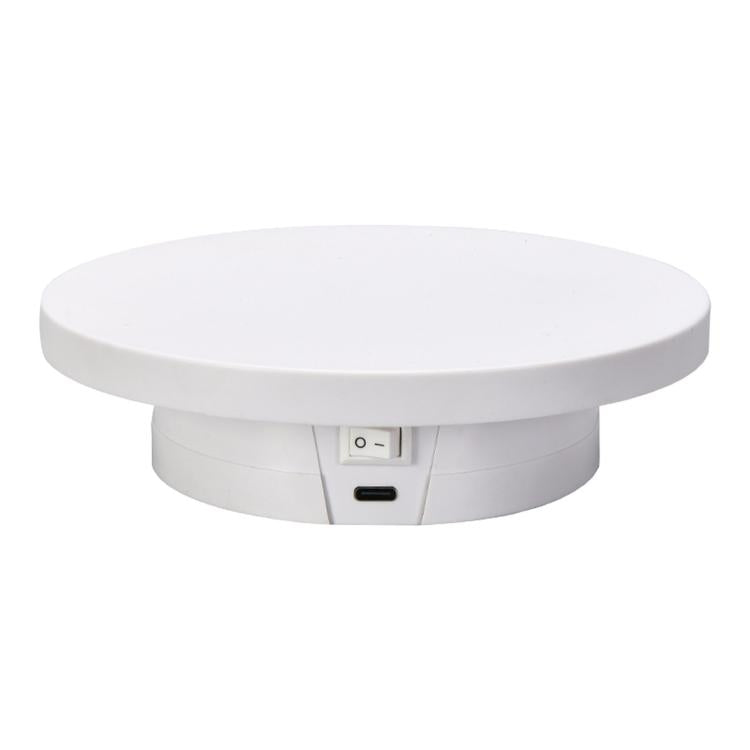 Supporto girevole elettrico a 360 gradi per display e riprese in diretta streaming, 10cm Plugged In White, 10cm Plugged In Black, 11cm Rechargeable White, 11cm Rechargeable Black, 15cm Plugged In White, 15cm Plugged In Black, 15cm Rechargeable White   ...