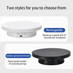 Supporto girevole elettrico a 360 gradi per display e riprese in diretta streaming, 10cm Plugged In White, 10cm Plugged In Black, 11cm Rechargeable White, 11cm Rechargeable Black, 15cm Plugged In White, 15cm Plugged In Black, 15cm Rechargeable White   ...