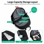 Zaino REMOID casual da viaggio per laptop, resistente all'acqua, ideale per la scuola e dotato di porta USB.