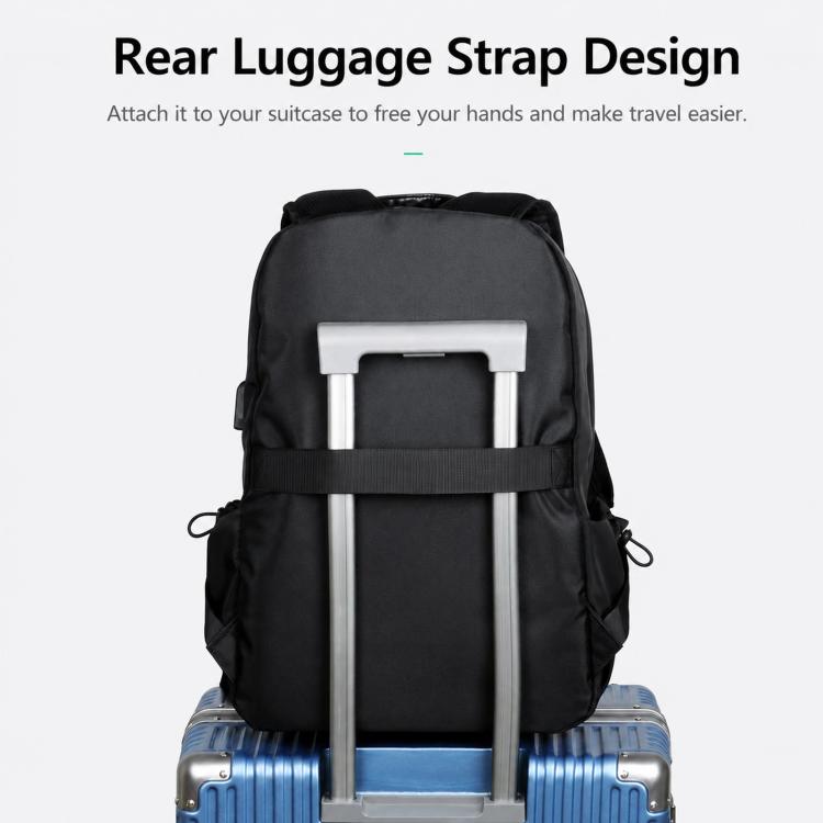 Zaino REMOID casual da viaggio per laptop, resistente all'acqua, ideale per la scuola e dotato di porta USB.