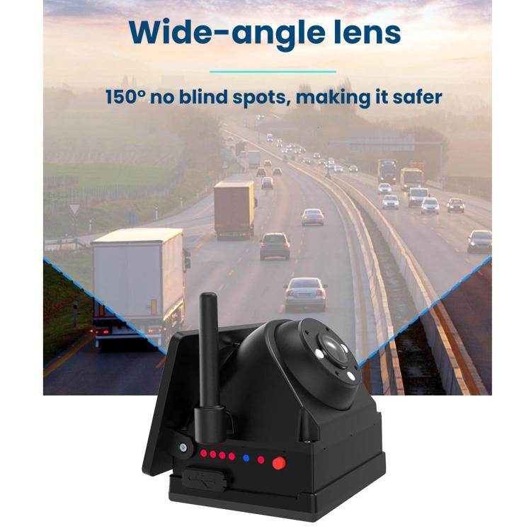 Telecamera da cruscotto HD wireless WIFI ad energia solare magnetica per retromarcia, F25C