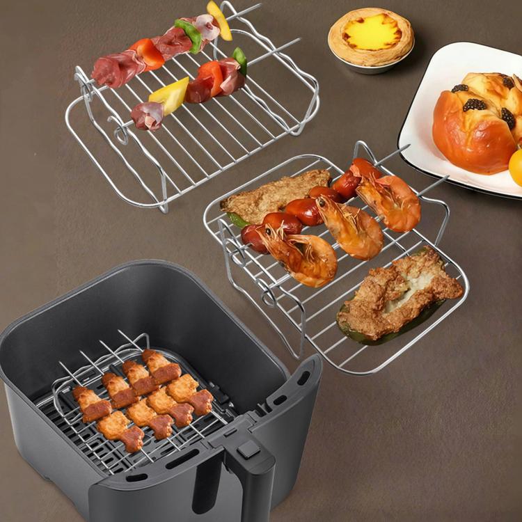 Kit da forno con rivestimento in silicone, griglia, teglia per torte, For Ninja AF180 - 9 Pcs Set Single Zone, For Ninja AF180 - 10 Pcs Set Single Zone, For Ninja AF300 - Dual Zone Set, For Ninja AF400 - XL Dual Zone Set                                ...