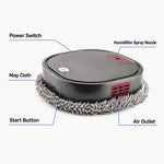 Robot lavapavimenti intelligente, ideale per pavimenti asciutti e bagnati, con umidificatore a spruzzo., Dark Gray