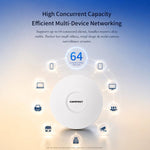 Access point WiFi 6 COMFAST CF-E392AX AX3000 ad alta potenza da soffitto con doppia porta Gigabit Ethernet, CF-E392AX