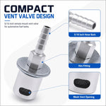 Valvola di scarico da 5/16 di pollice con installazione remota per serbatoi di carburante per autoveicoli, Silver, Silver + Bracket + Screws