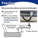 Valvola di scarico da 5/16 di pollice con installazione remota per serbatoi di carburante per autoveicoli, Silver, Silver + Bracket + Screws