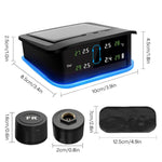 Sistema di monitoraggio della pressione degli pneumatici TPMS a energia solare con luce ambientale a LED, External 4-Wheel, External 6-Wheel, Built-in 4-Wheel, Built-in 6-Wheel