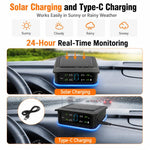 Sistema di monitoraggio della pressione degli pneumatici TPMS a energia solare con luce ambientale a LED, External 4-Wheel, External 6-Wheel, Built-in 4-Wheel, Built-in 6-Wheel