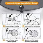 Sistema di monitoraggio della pressione degli pneumatici TPMS alimentato tramite USB a 5V, Buzzer External
