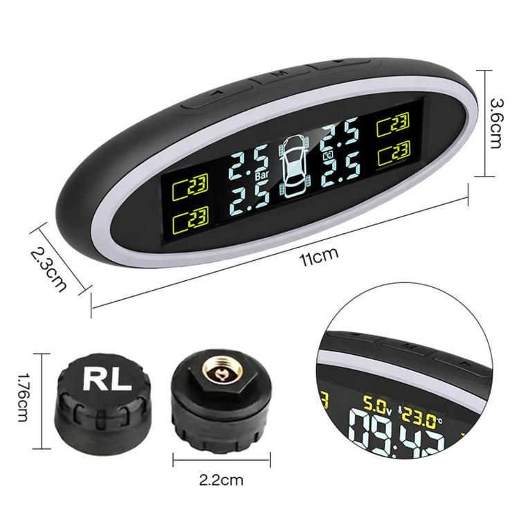 Sistema di monitoraggio della pressione degli pneumatici TPMS alimentato tramite USB a 5V, Buzzer External