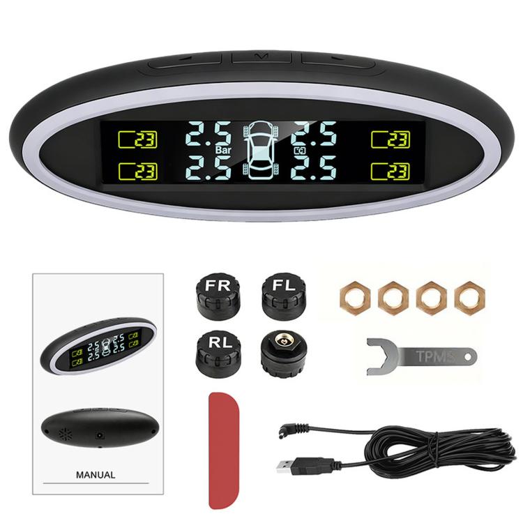 Sistema di monitoraggio della pressione degli pneumatici TPMS alimentato tramite USB a 5V, Buzzer External