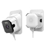Telecamera di sicurezza domestica intelligente 2K HD con doppia staffa, Wi-Fi, senza fori, per finestre.