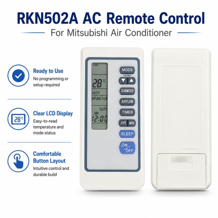 Telecomando di ricambio per condizionatore Mitsubishi RKN502A