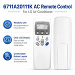Telecomando di ricambio per condizionatore d'aria LG 6711A20111K, 6711A20111K