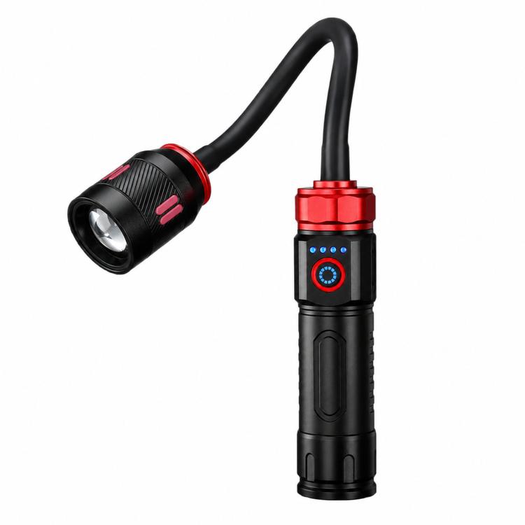 Lampada da lavoro LED ricaricabile con collo flessibile e base ma