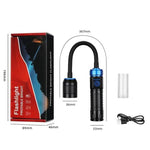 Lampada da lavoro a LED ricaricabile con collo d'oca e base magnetica, zoomabile, per ispezione, senza batterie., S1525 Red, S1526 Blue, 1526 Red